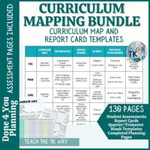 curriculum map report card template
