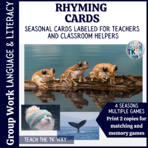 rhyme picture cards kindergarten